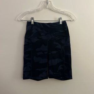 Yogalicious Blue Camo Biker Shorts - Size XS